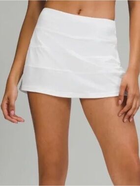 Lululemon white pace rival skirt